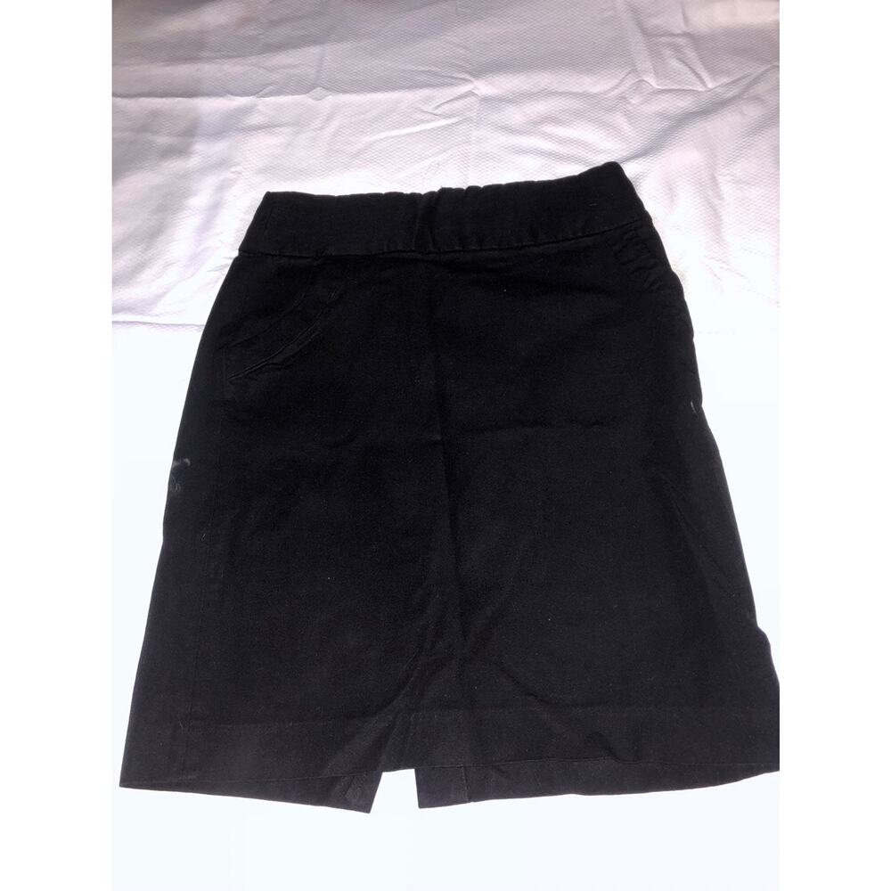 Banana Republic black stretch slit skirt women's size 2 w/pockets